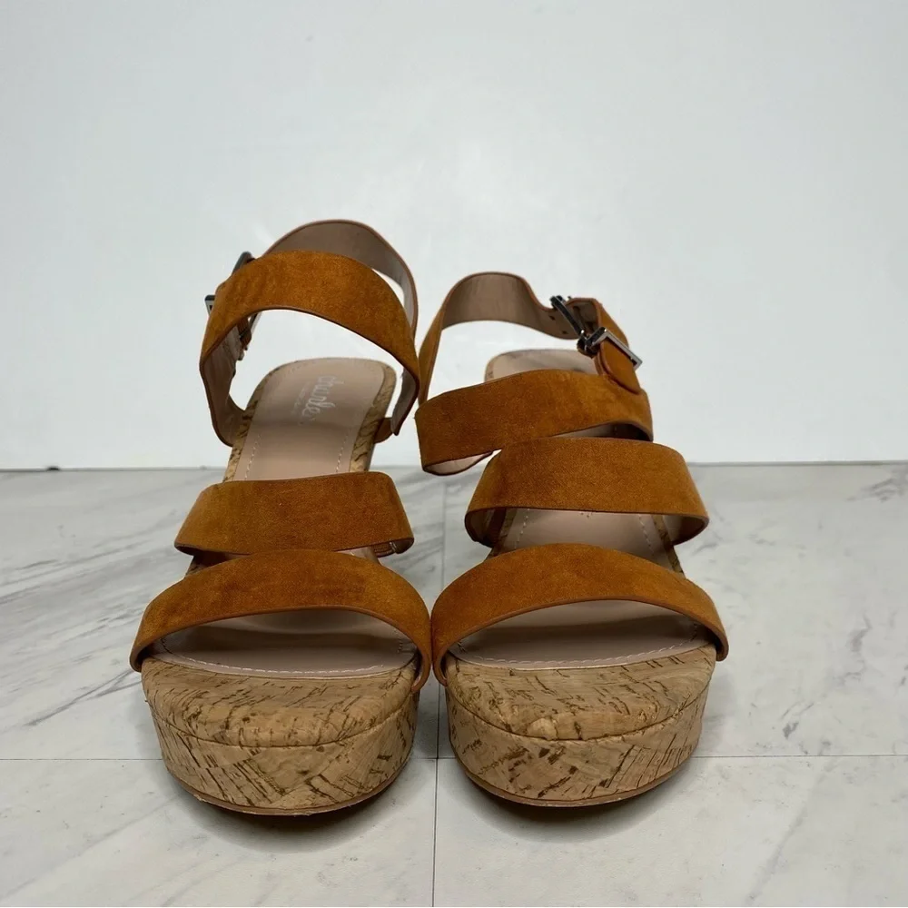 Charles David Cork Wedge Heel Sandal 6M